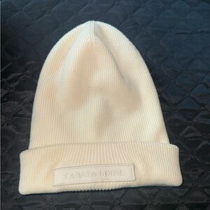 Canada Goose Cream Knit Hat